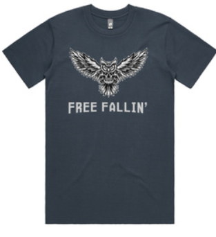 Free Falln' Tee ~ Petrol Blue