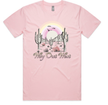 Way Out West Tee ~ Pink