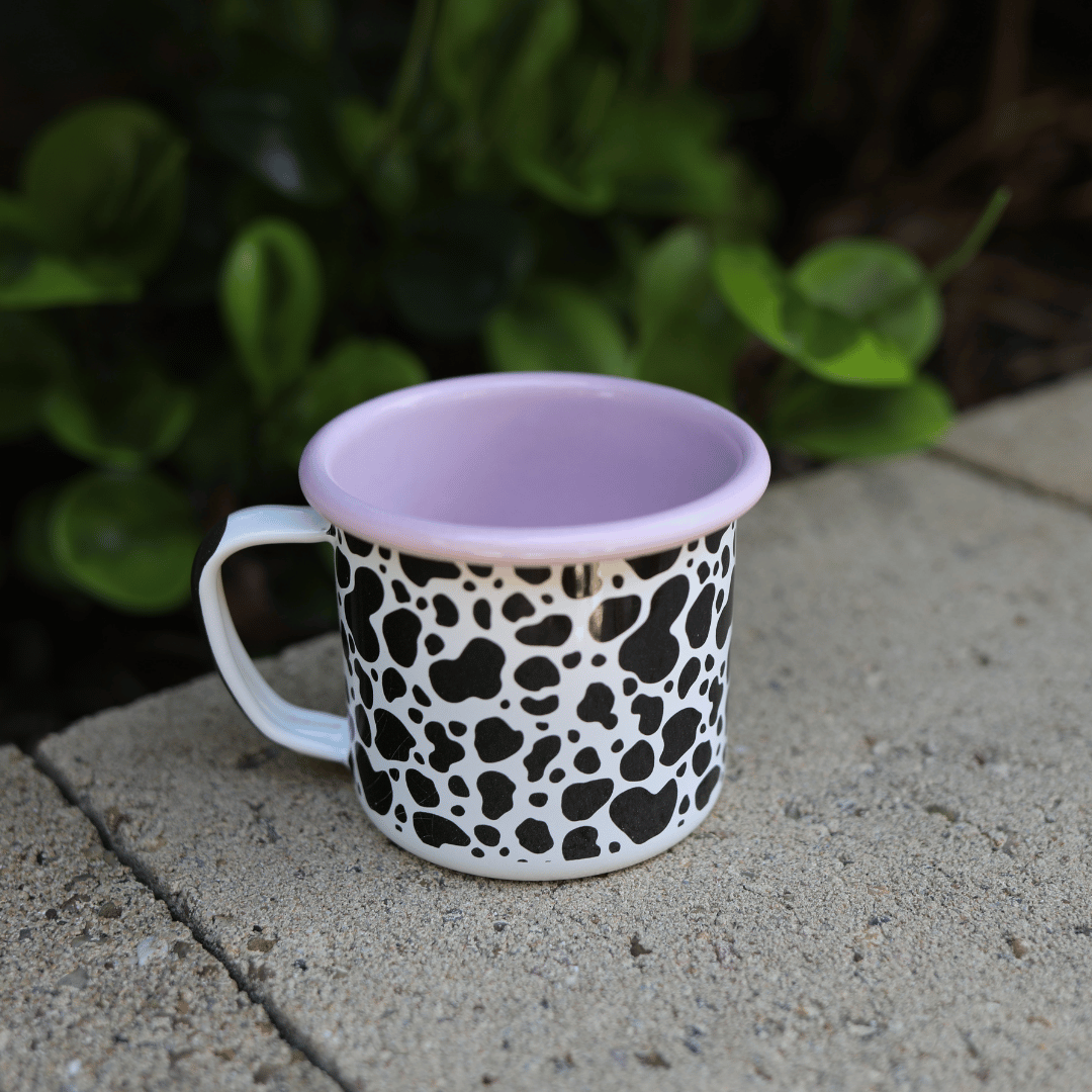 Enamel Mug 350 ml - Cow Print