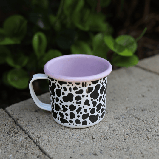 Enamel Mug 350 ml - Cow Print
