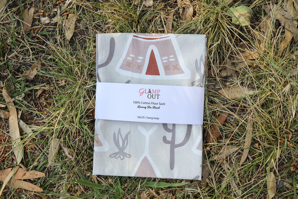 Flour Sack Tea Towel - Cute Teepees