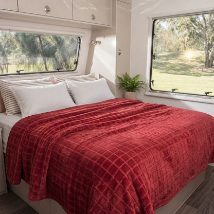 Flannel Fleece Check Blanket