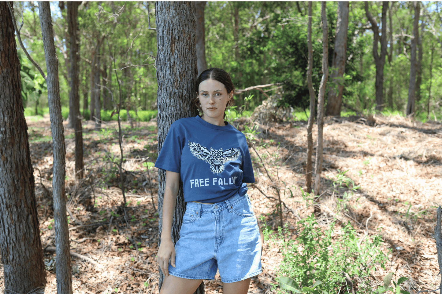 Free Falln' Tee ~ Petrol Blue