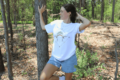 Wild Spirit Tee ~ Green Bull Skull