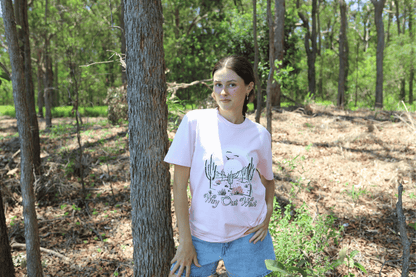 Way Out West Tee ~ Pink