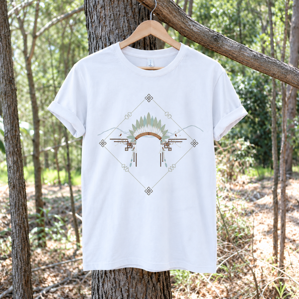 Wild Spirit Tee ~ Green Bull Skull
