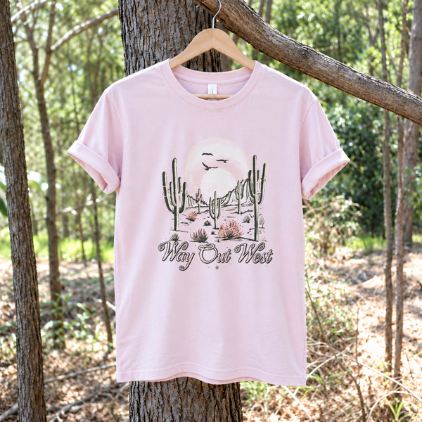 Way Out West Tee ~ Pink
