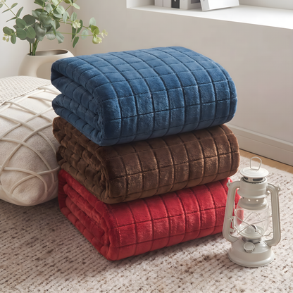 Flannel Fleece Check Blanket