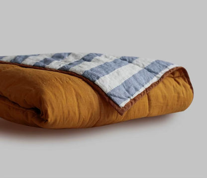 "Sienna" French Flax Linen Quilt