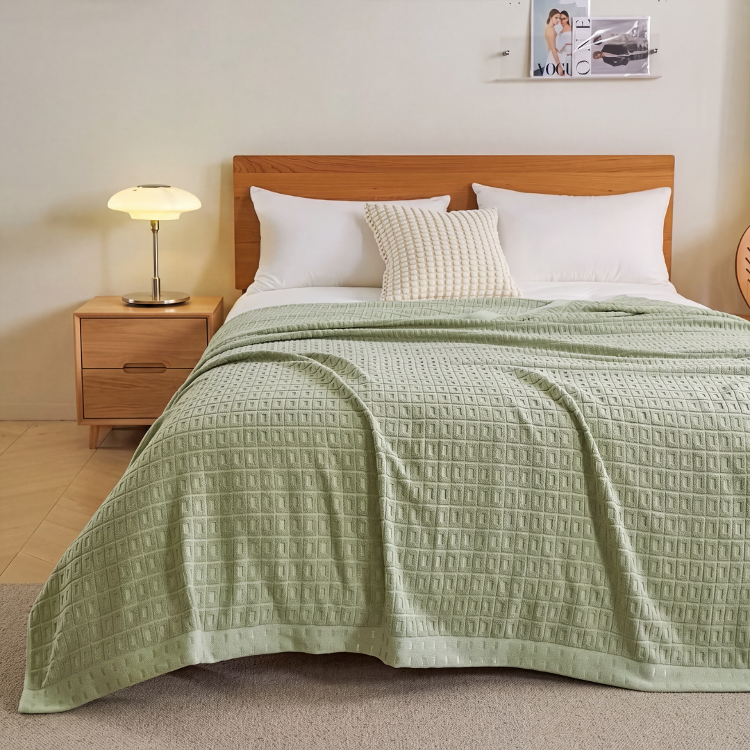Waffle Cotton Summer Throw Blanket