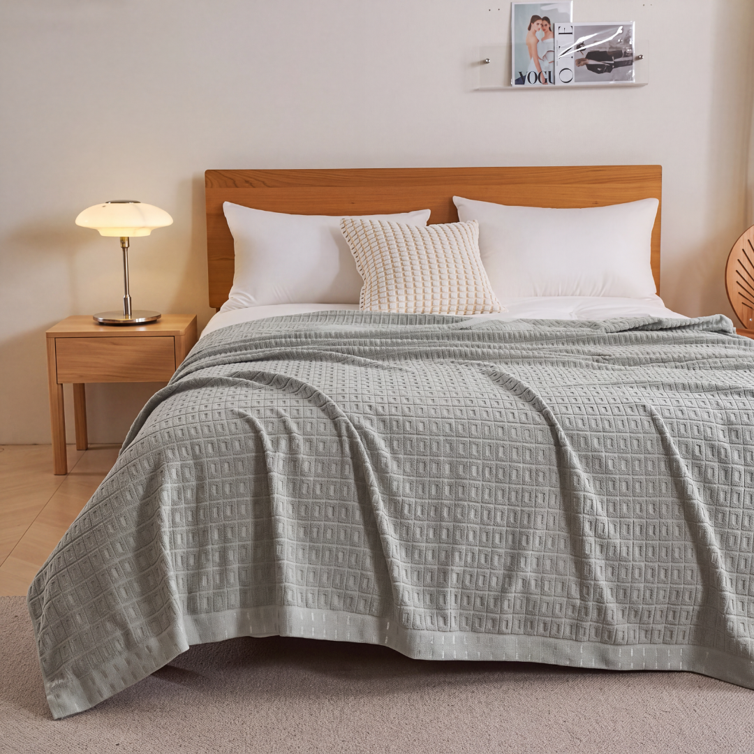 Waffle Cotton Summer Throw Blanket