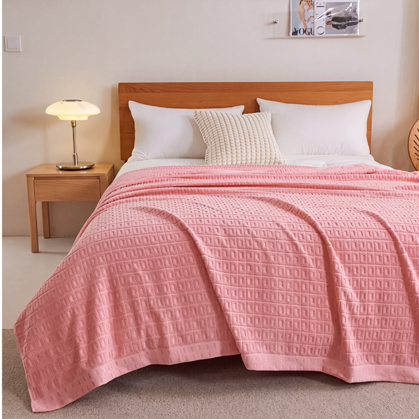 Waffle Cotton Summer Throw Blanket