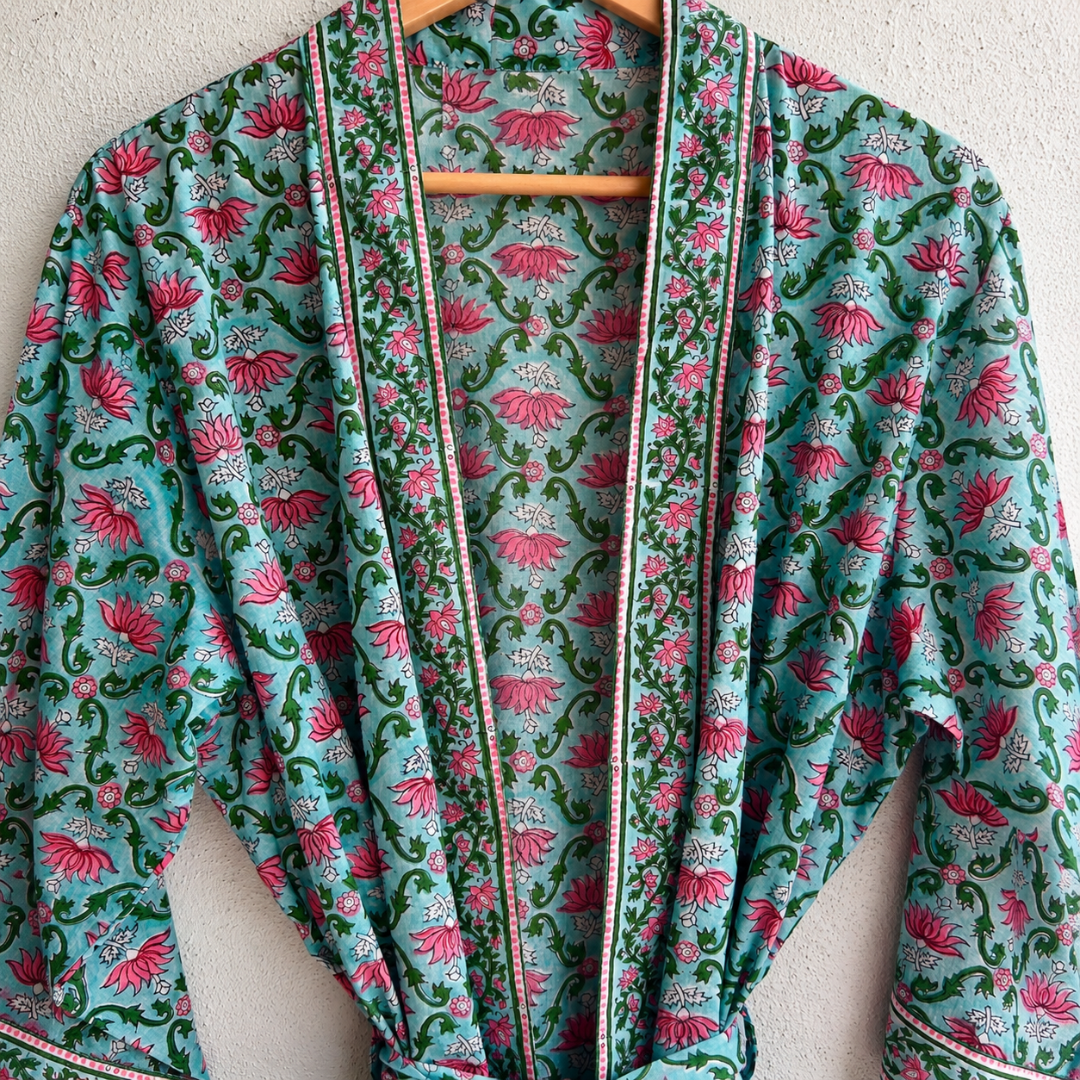 Hand Block Printed ~ Cotton Voile Kimonos