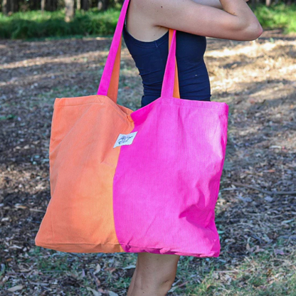 2 Tone Corduroy Tote