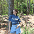Free Falln' Tee ~ Petrol Blue
