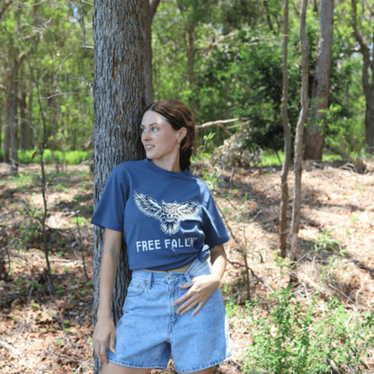 Free Falln' Tee ~ Petrol Blue