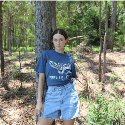 Free Falln' Tee ~ Petrol Blue