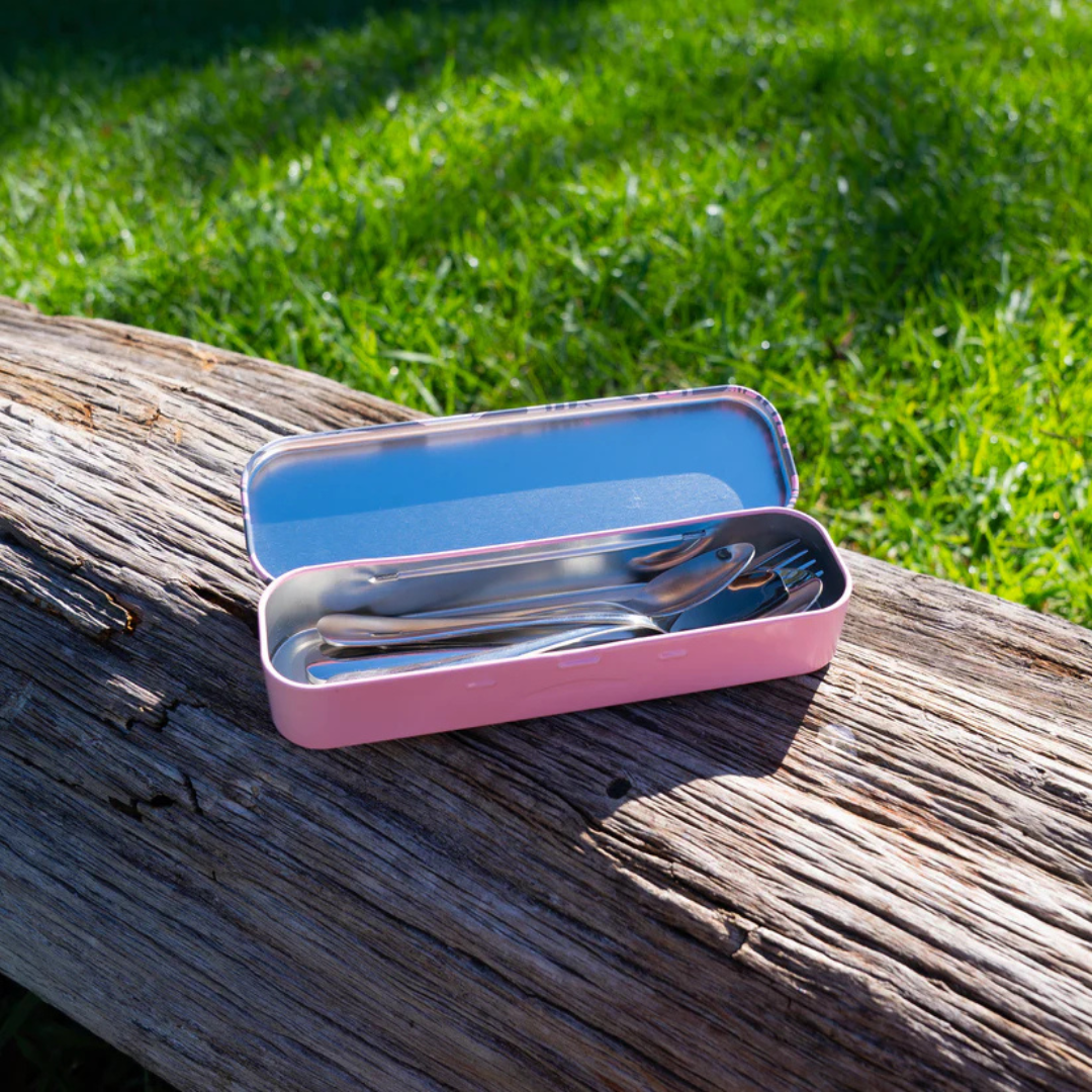 Portable Cutlery Set - Pink Blossom