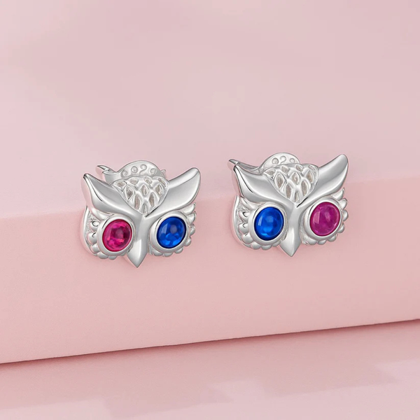2 Tone Owl Studs