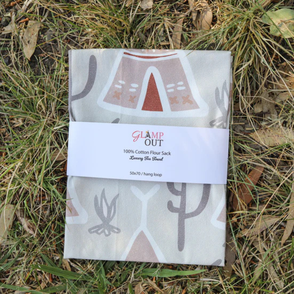 Flour Sack Tea Towel - Cute Teepees