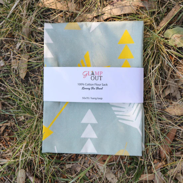 Flour Sack Tea Towel - Feathers & Arrows