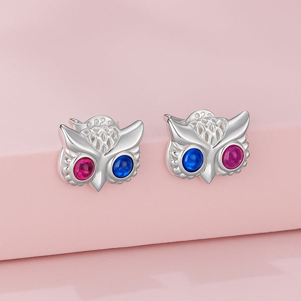2 Tone Owl Studs