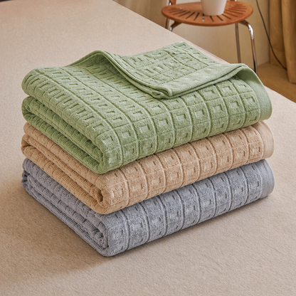 Waffle Cotton Summer Throw Blanket